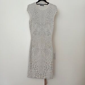Alexander McQueen White Patterned Dress